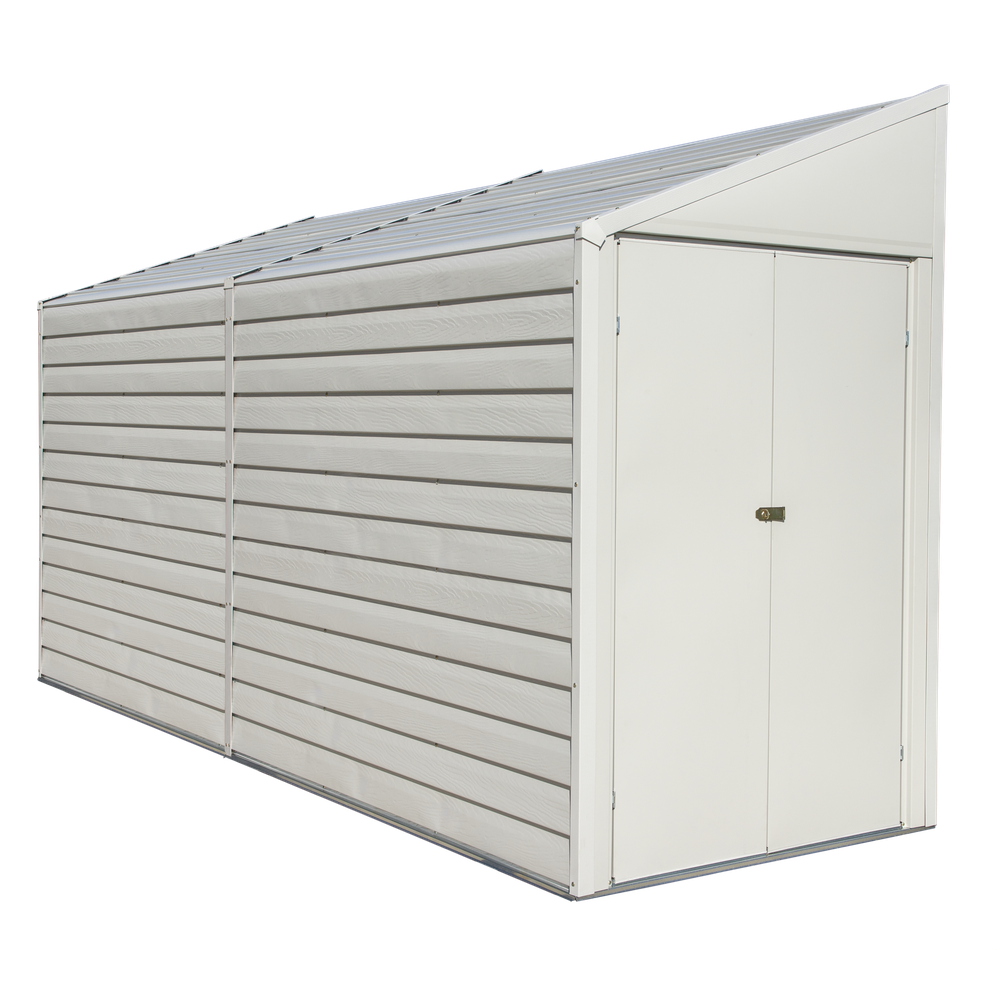 Arrow Yardsaver Steel Shed Pent Roof In Eggshell