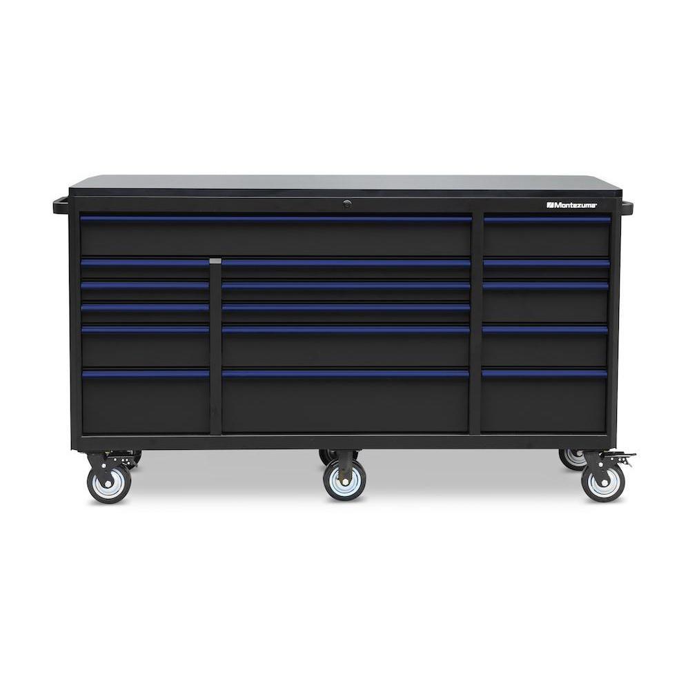 Montezuma 72" x 24" 16-Drawer Steel Tool Cabinet