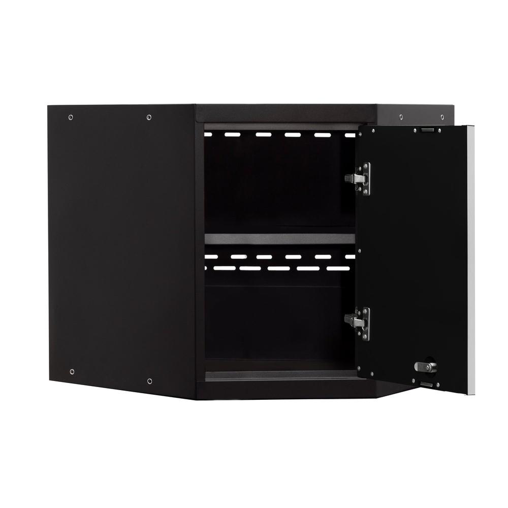 Newage Products Pro 3.0 Series Black 24" Corner Wall Cabinet