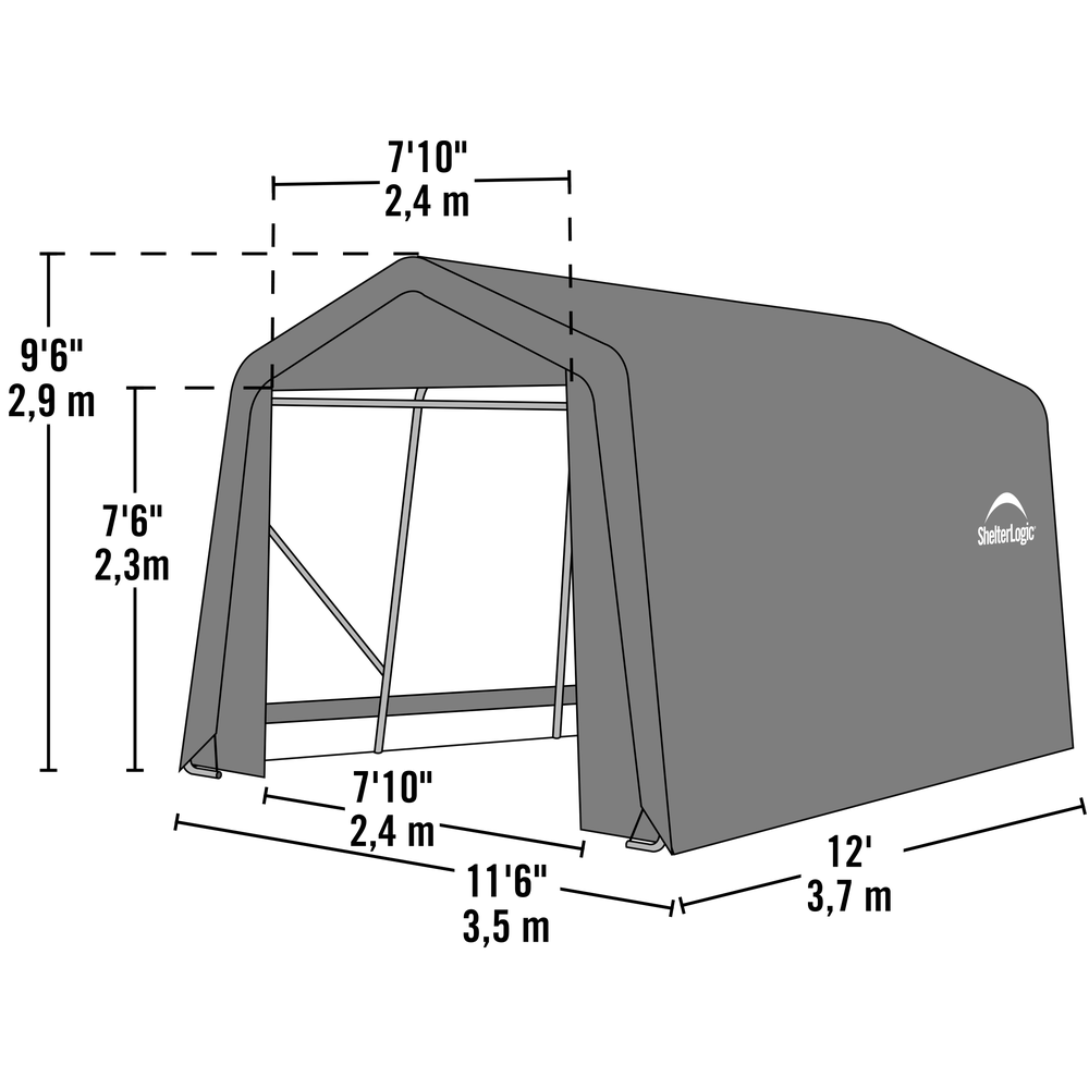 Shelterlogic Sheltercoat Garage, Peaked Style (All Options)