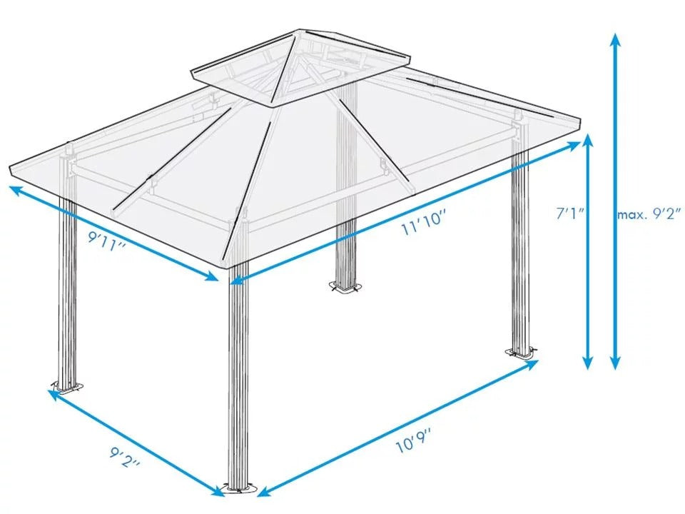 Paragon Outdoor Barcelona Soft Top Gazebo 10' x 12'