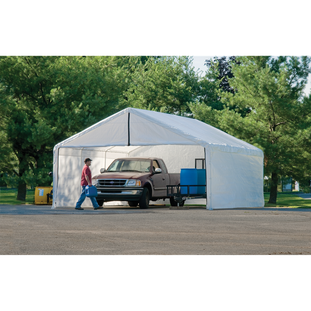 Shelterlogic Canopy Enclosure Kit 18 × 40 Ft. In White
